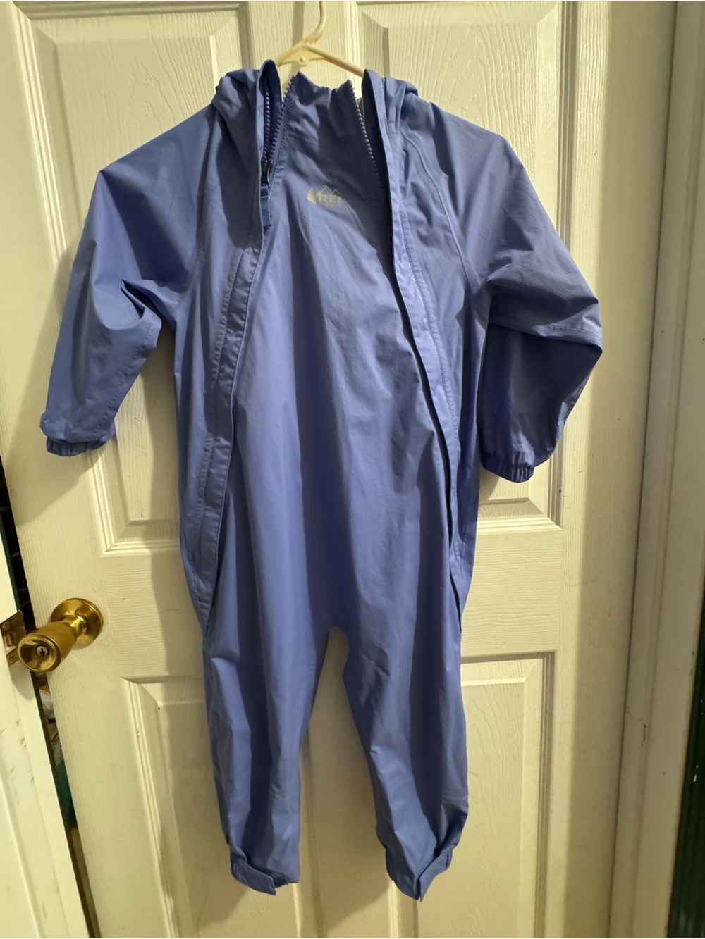 REI Blue Kids' rain Jacket onesie